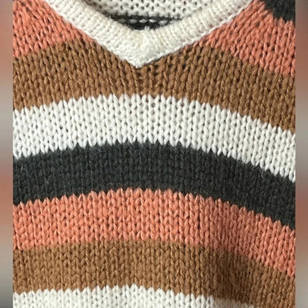 Madewell Balloon Sleeve Sweater in Stripe‎ Mix Women’s Size S Wool/Alpaca - Picture 7 of 12